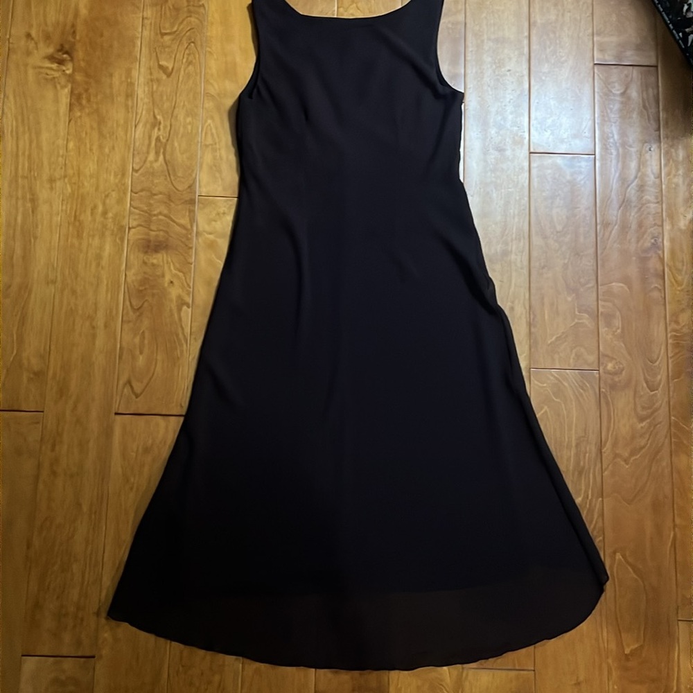 Vintage Los Angeles Gal Y2K Chocolate Brown Maxi Slip Dress Size 10 90’s Grunge - Picture 10 of 11
